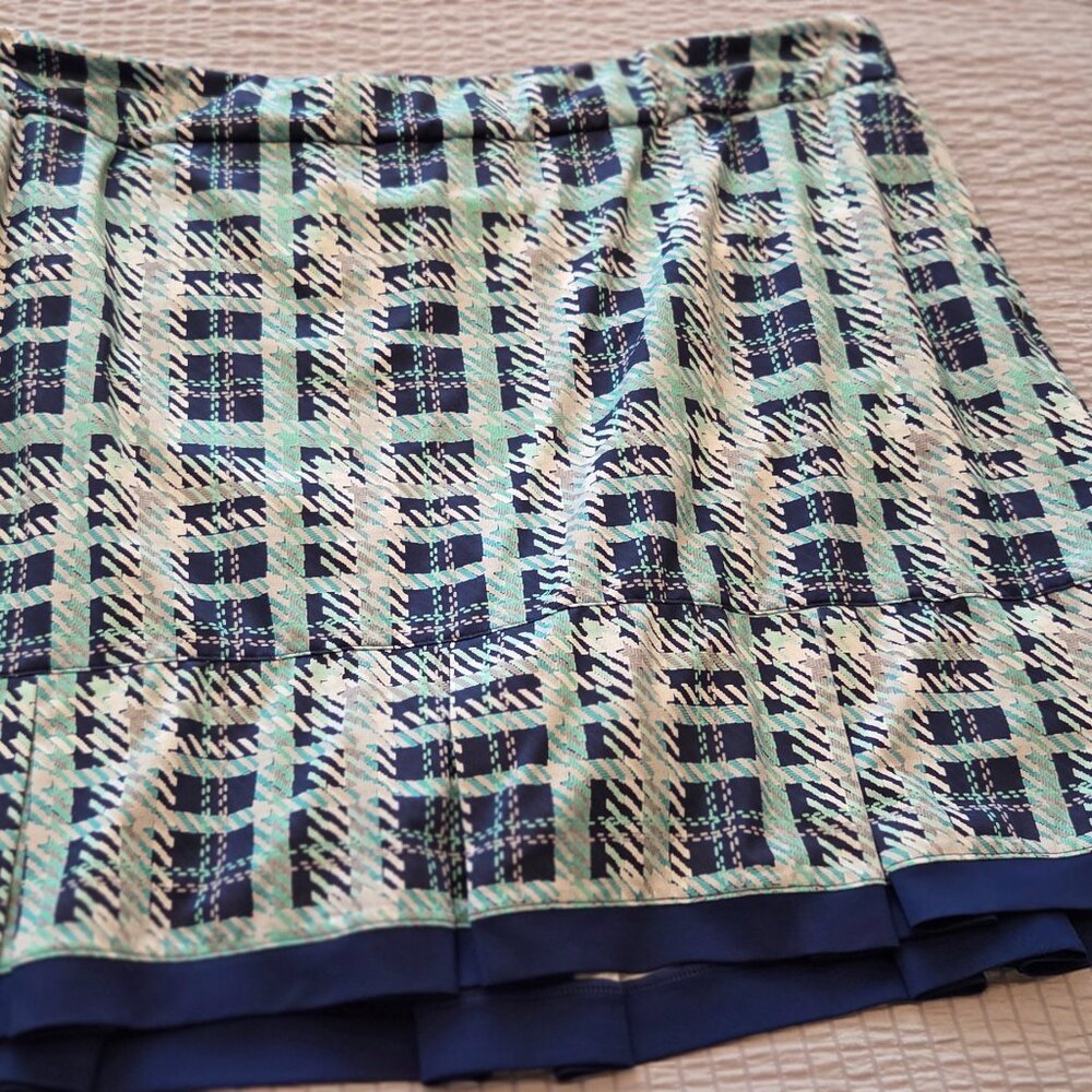 EP NY Multi Plaid Pleated Pull-On Women's 17.5" Golf Skort- Size XXL
